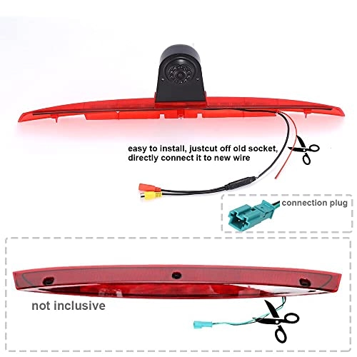 Brake Light Reversing Camera + Rear View Mirror Monitor - Night vision 628 x 586 pixels