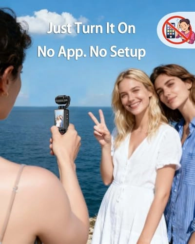 Vlogging Camera - 180 Rotating Lens 2.5K UHD