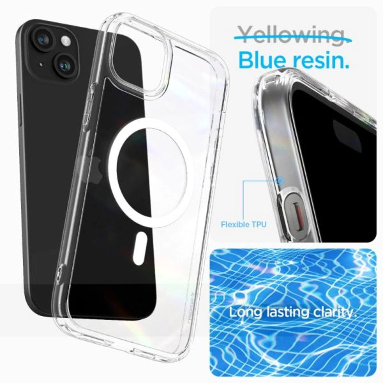 Crystal Hybrid Back Cover for iPhone 15