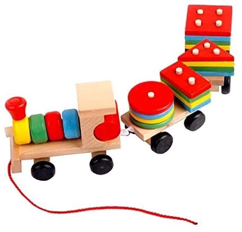 Beauenty Stacking Train Blocks - 3 years+ 20 pieces