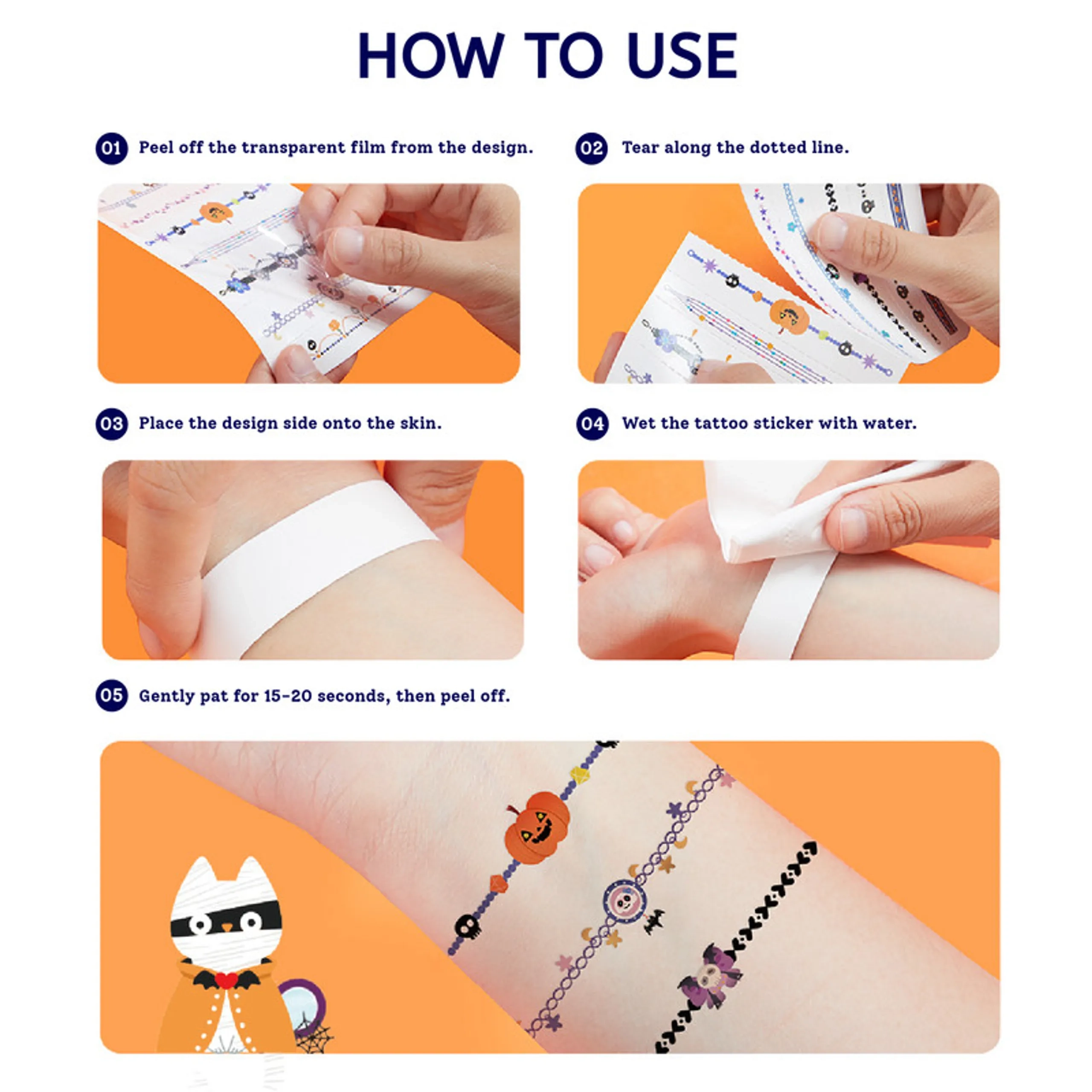 Halloween Stickers & Tattoo Set