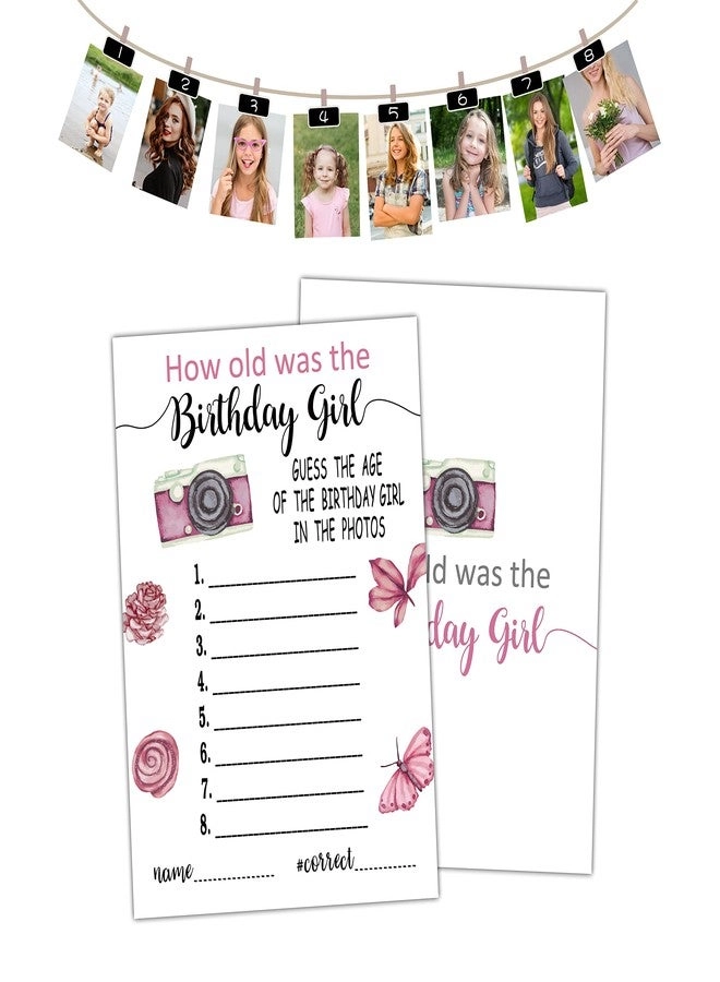 Gihyan How Old Was The Birthday Card Game - Birthday Party Decorations Sleepover Supplies