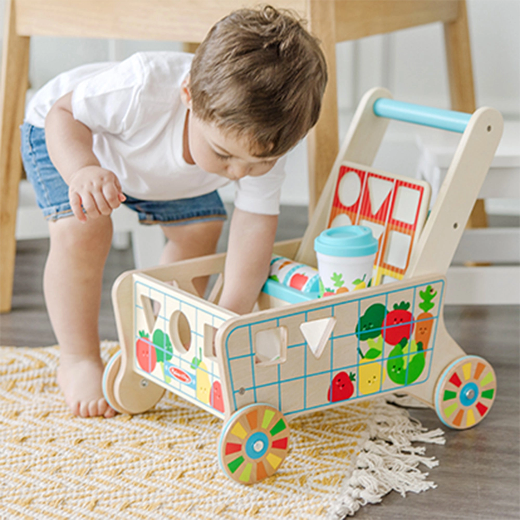 Shape Sorting Grocery Cart - 1+ 16 pieces