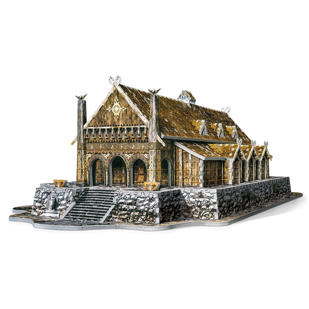 Wrebbit 3D Golden Hall Edoras Lord of The Rings 3D Puzzle - 742 pcs