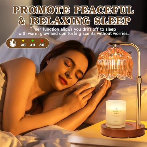 Candle Warmer Lamp - Height Adjustable Timer 2 Bulbs