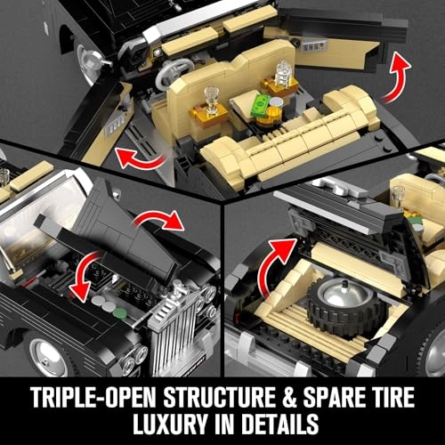Classic Convertible Car Building Set - 1096pcs