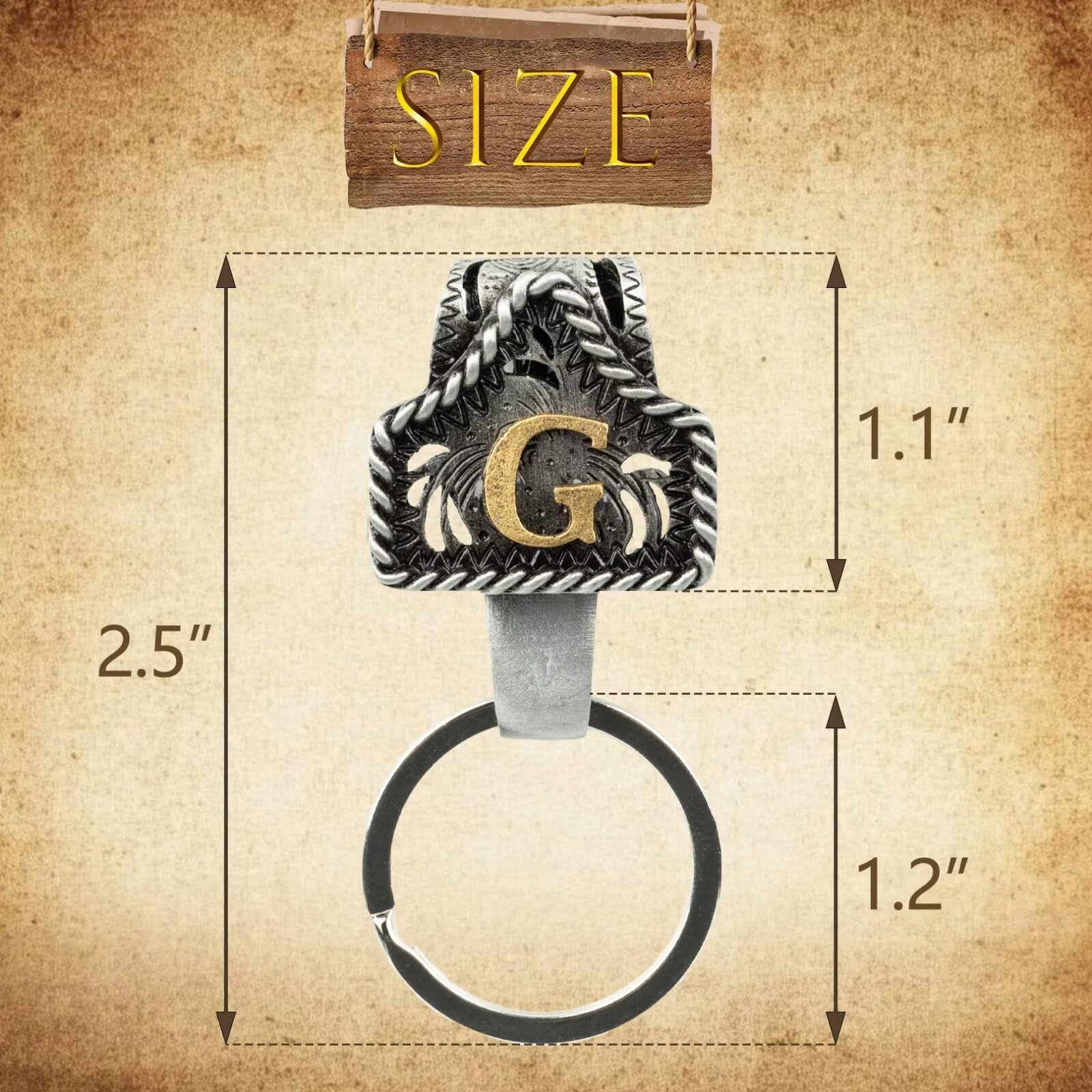 Letter Keychain - Western