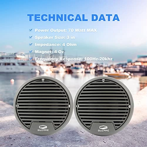 Marine Waterproof Speaker - 3 Inch 140Watts