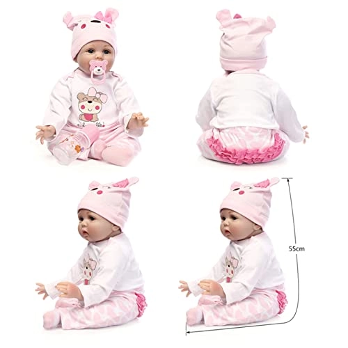 Reborn Baby Doll - 55cm/22in Soft Silicone Dressed