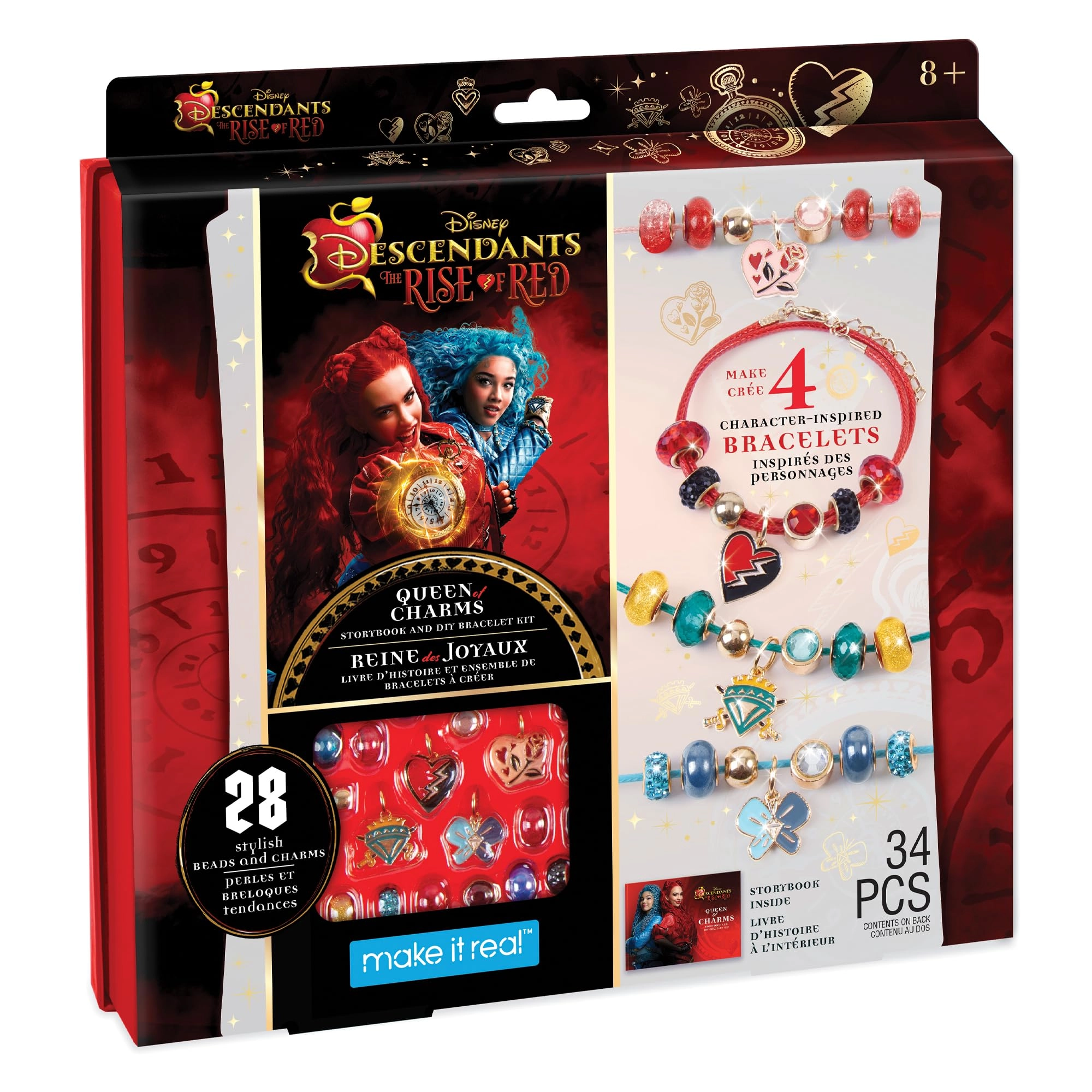 Make it Real Descendants 4 Rise of Red - 34pc DIY Jewelry Kit Ages 8+