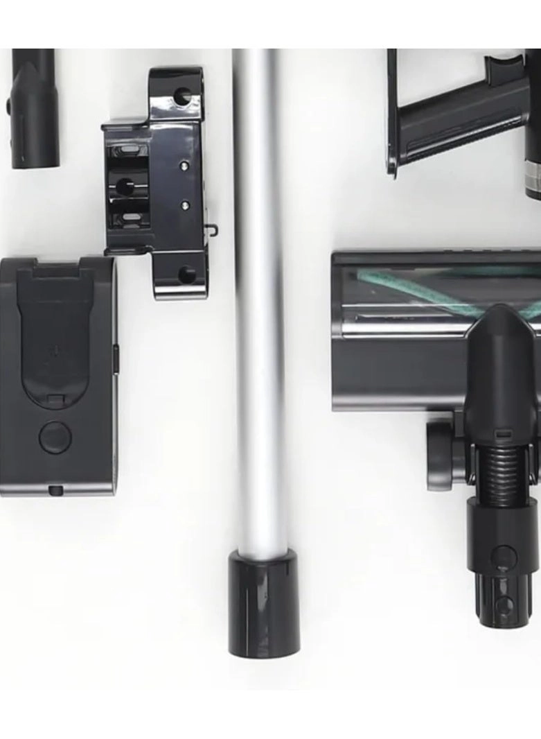 Cordless Vacuum Cleaner - Lightweight Stick Design Motorized Head Black and Silver