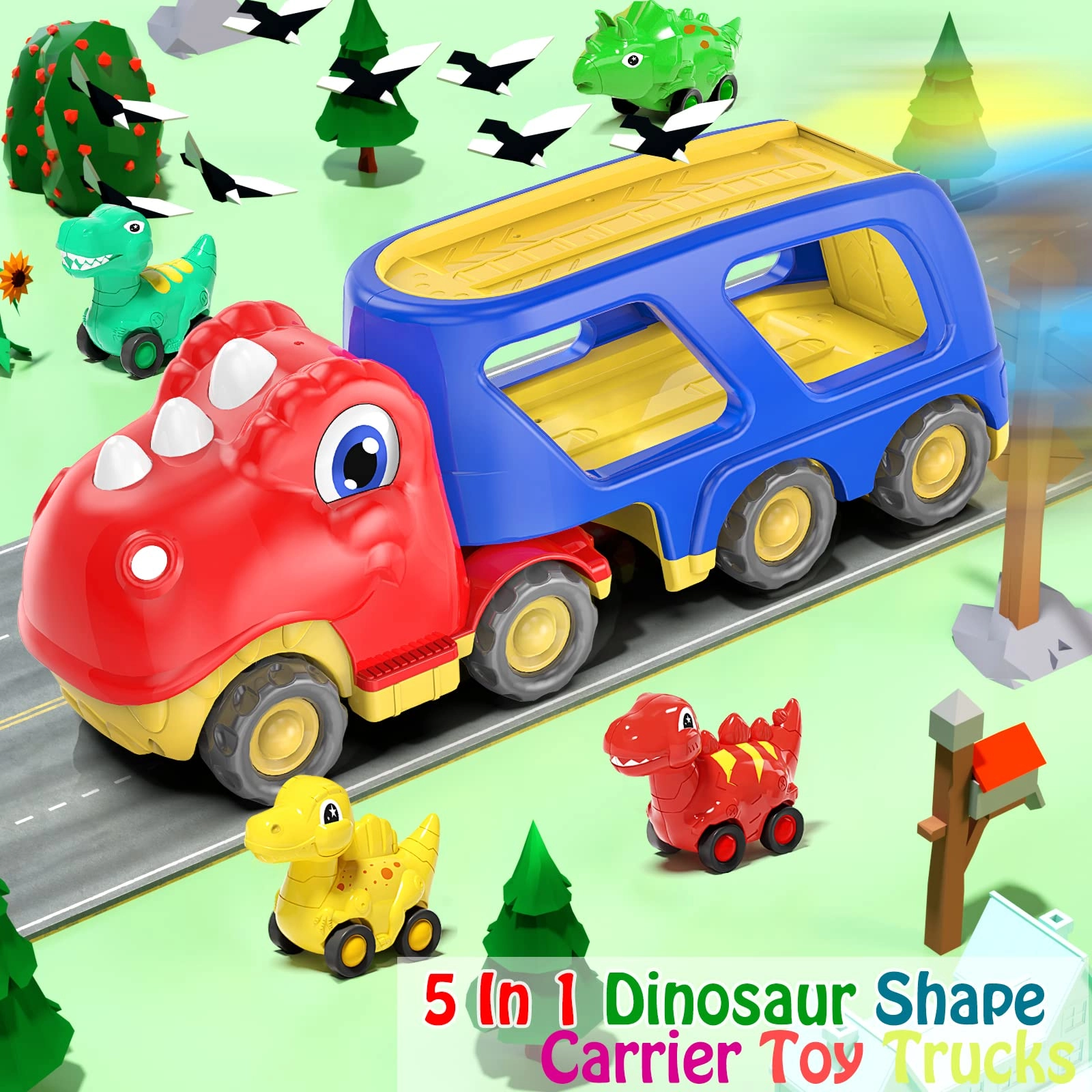 Dinosaur Car Toy - 4pcs