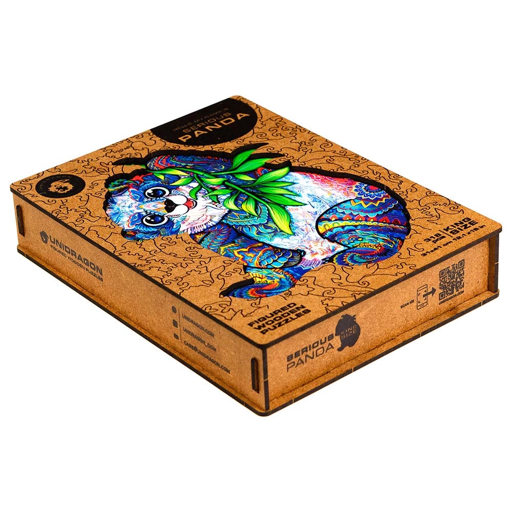 Serious Panda Wooden Puzzle (4107390-PANDA_KS) - 318 pcs