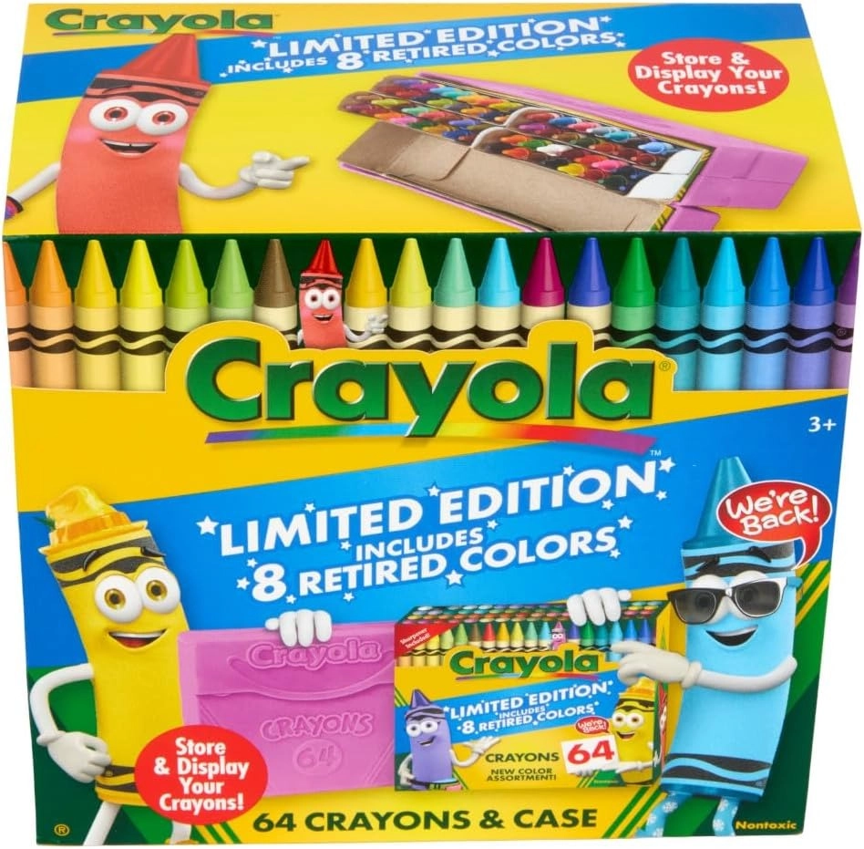 Classic & Limited Edition Retired Color Crayons - 64 Pcs