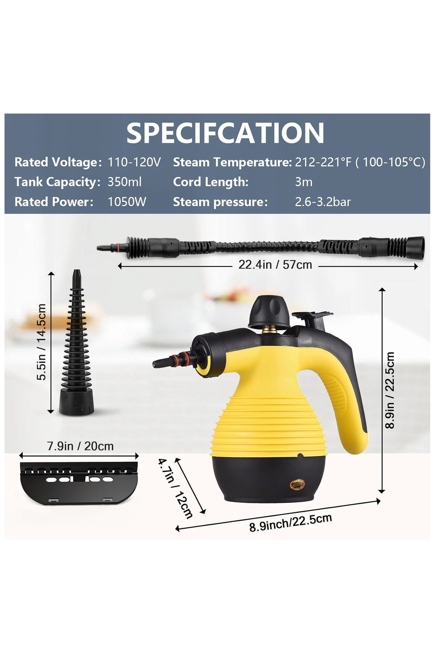 Handheld Steam Cleaner - 3.0bar 350ml
