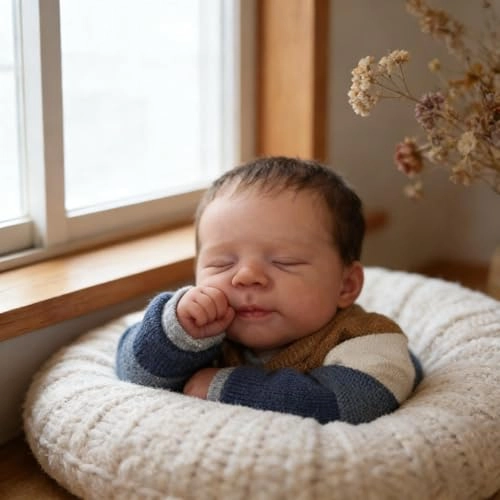 Reborn Baby Doll - 18 Inch Silicone Girl Sleeping Ages 3+