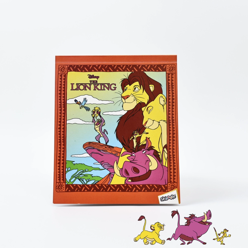 Lion King Coloring Set - 20-Page Coloring Pad 5 Shaped Character Crayons