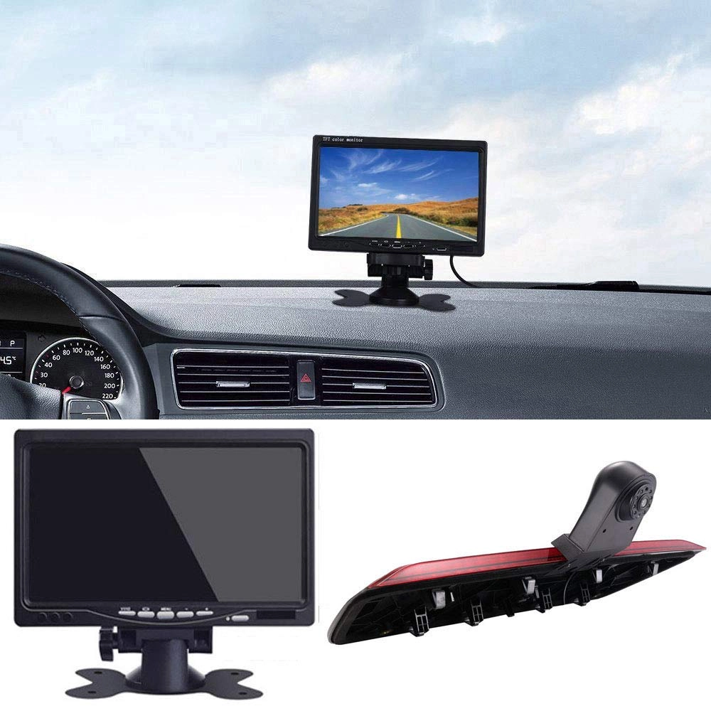 Brake Light Reversing Camera + Rear View Mirror Monitor - Night vision 628 x 586 pixels