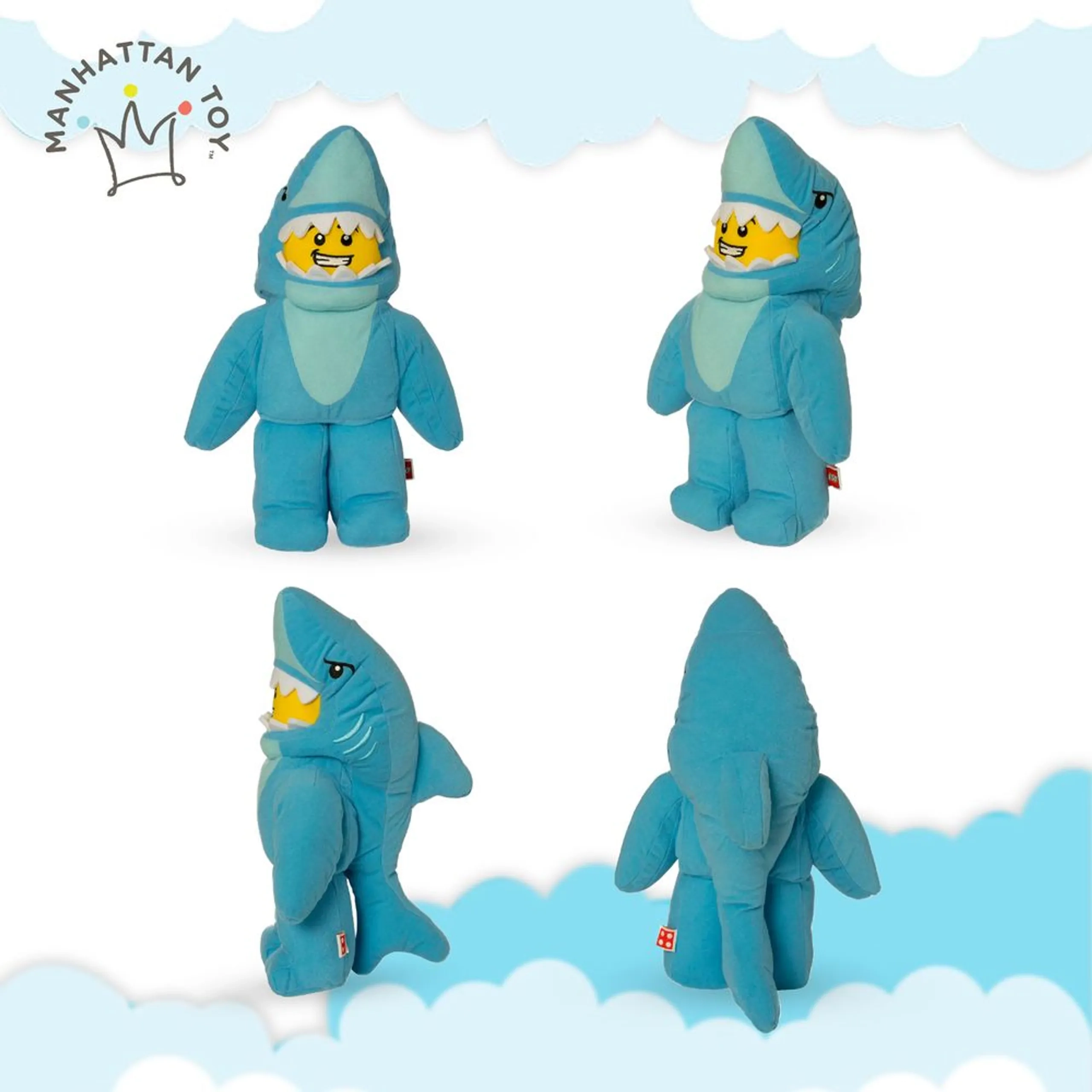 Shark Suit Mini Figure Plush Doll - 35.5 cm Blue Ages 4+