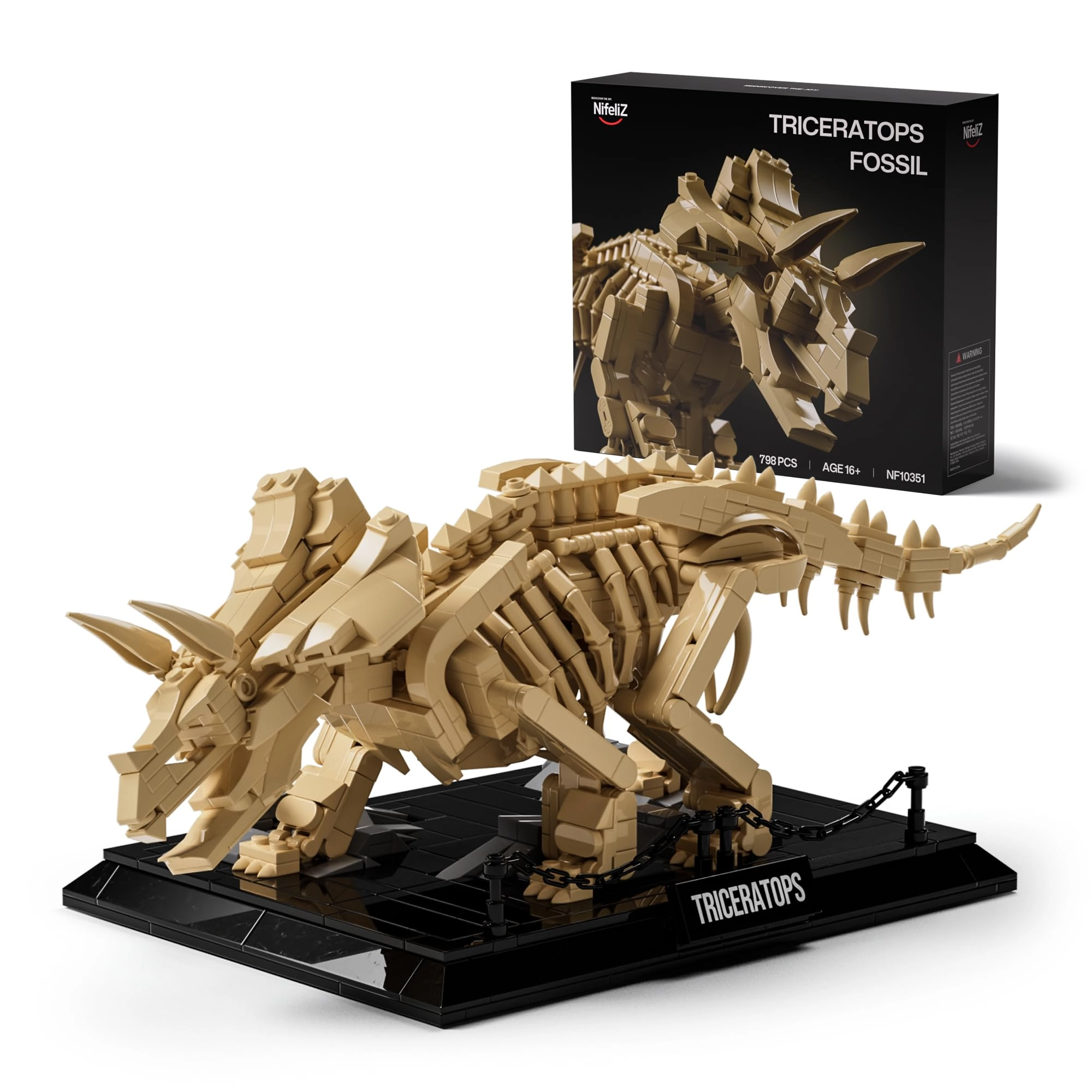 Nifeliz Triceratops Fossil Model Set