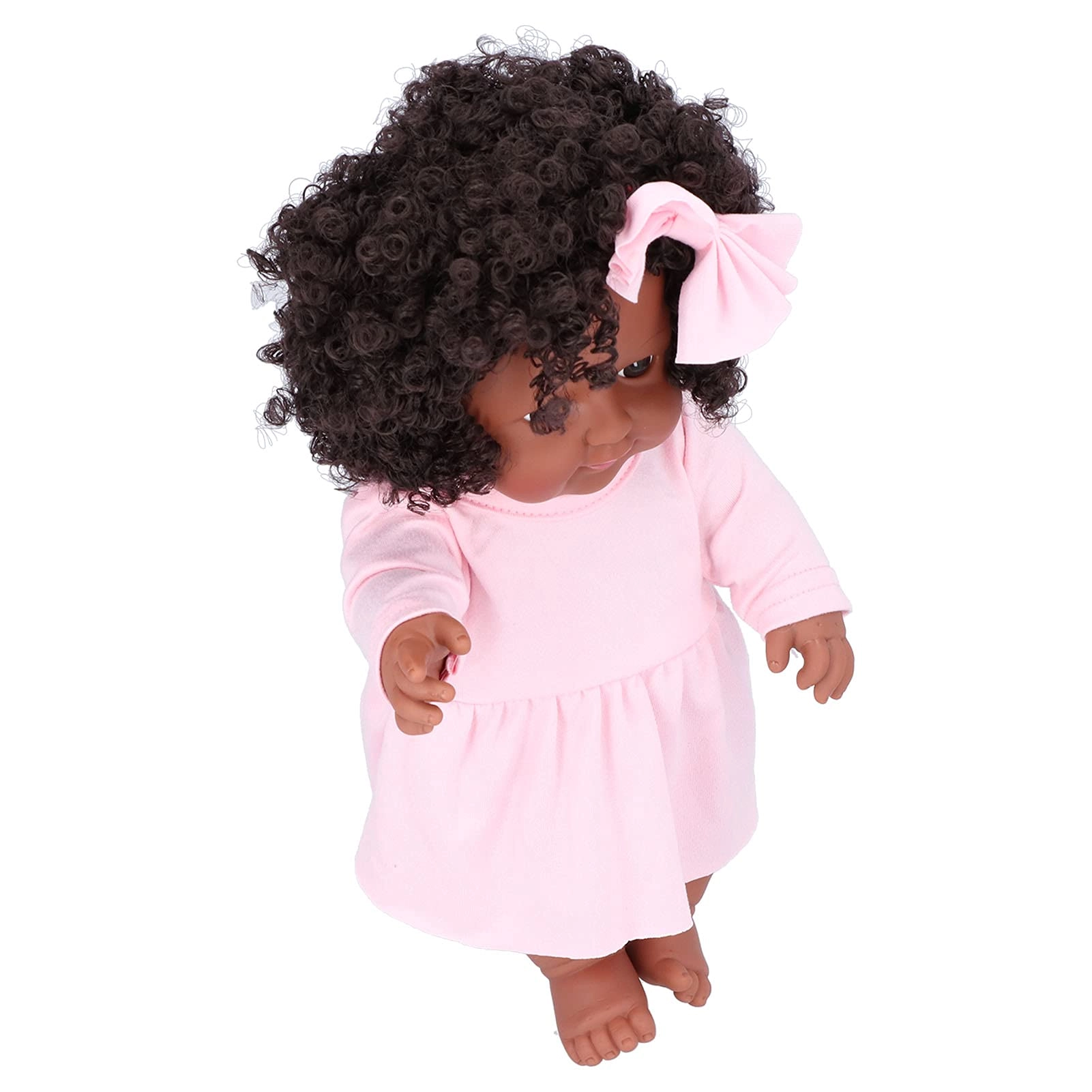 Fren Reborn Baby Doll - 30cm Black curly hair Ages 12 months+