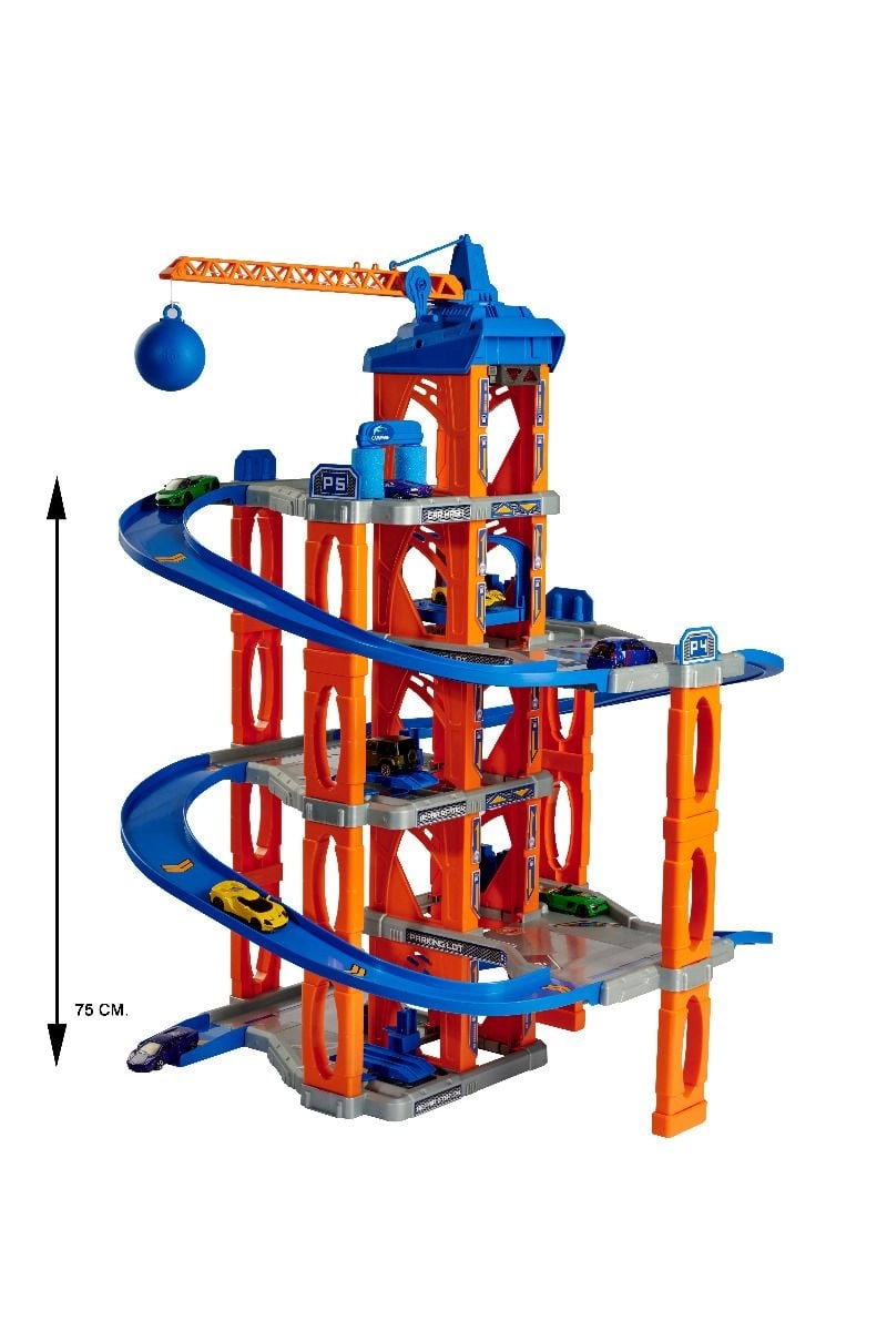 Majorette Motor Lift Center - 5 floors + Cars - 5 pcs