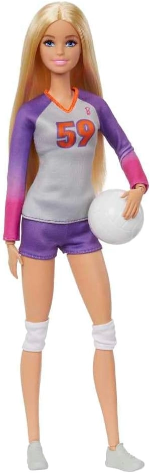 Barbie You Can Be Anything Volleyball Doll - Made to Move 22 joints Ages 3+