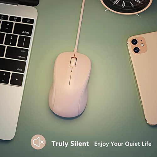 Silent Wired Computer Mouse - USB