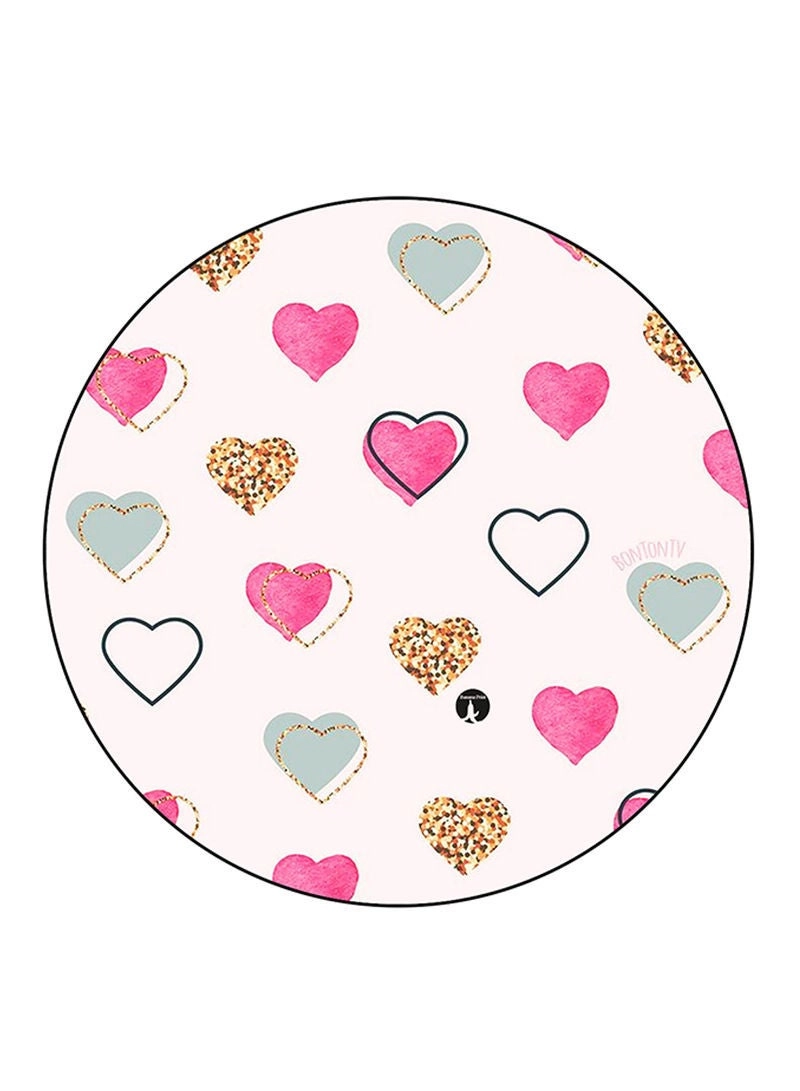 Hearts Printed Mouse Pad