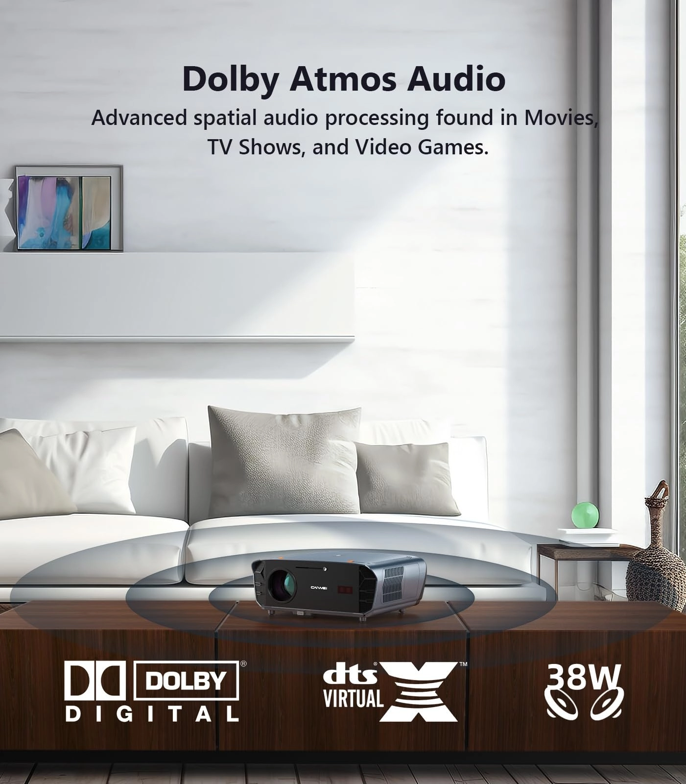 4K Projector 2400 ANSI Lumen 4k decoding