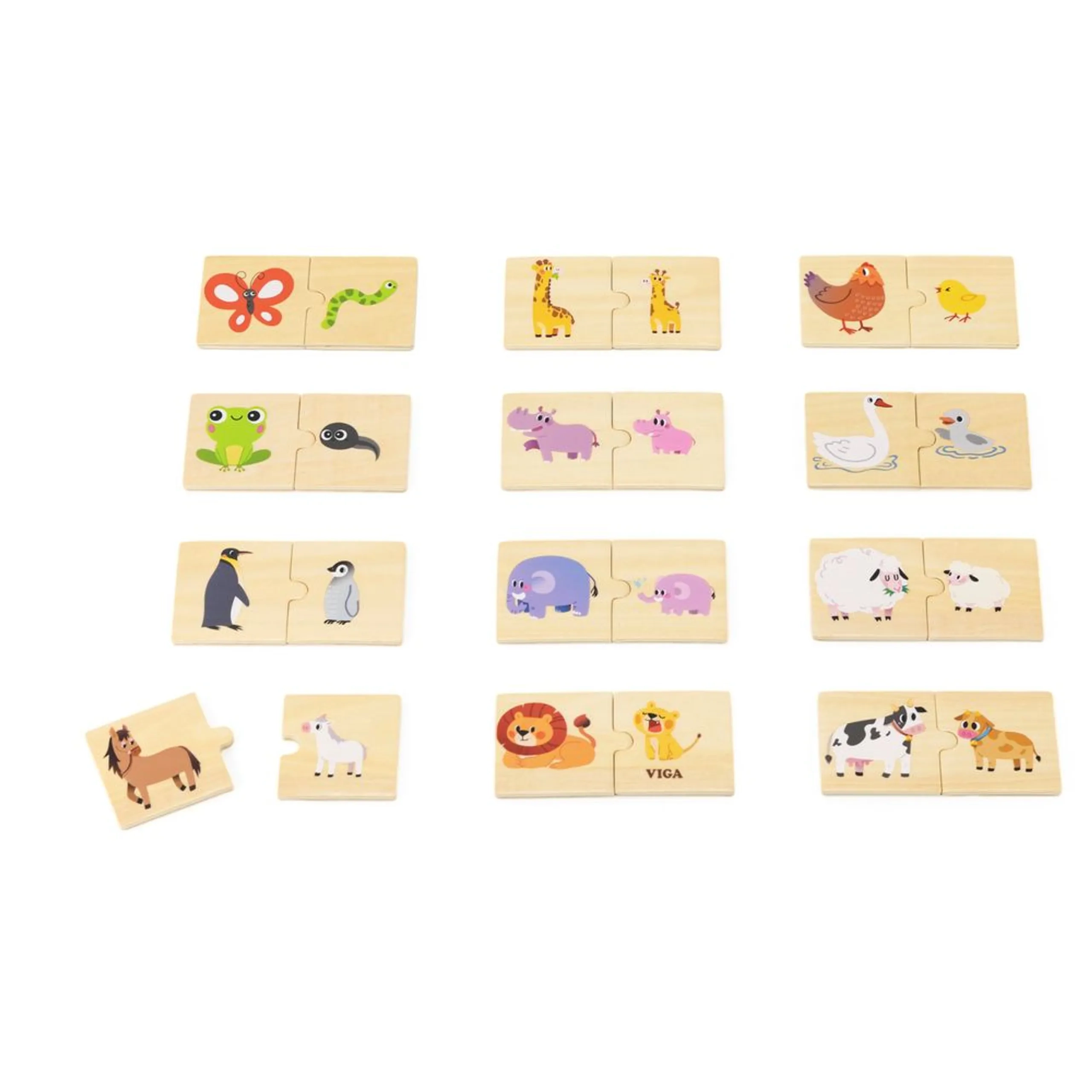 Mix & Match Wooden Learning Puzzle Set - 18 months+ 24 pieces