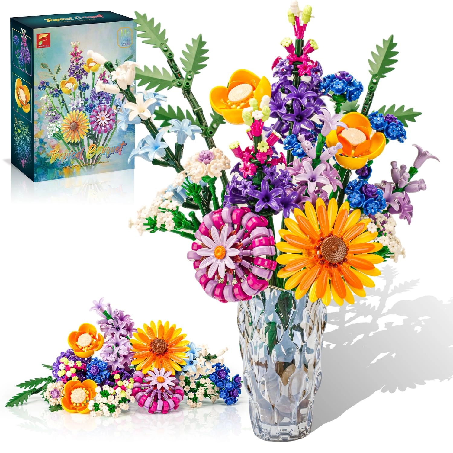 PENGBU RC Clamping Building Blocks Flowers - 1183 pcs