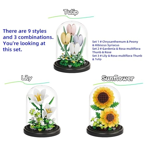 Botanical Flower Micro Blocks Set - Lily 600 pcs