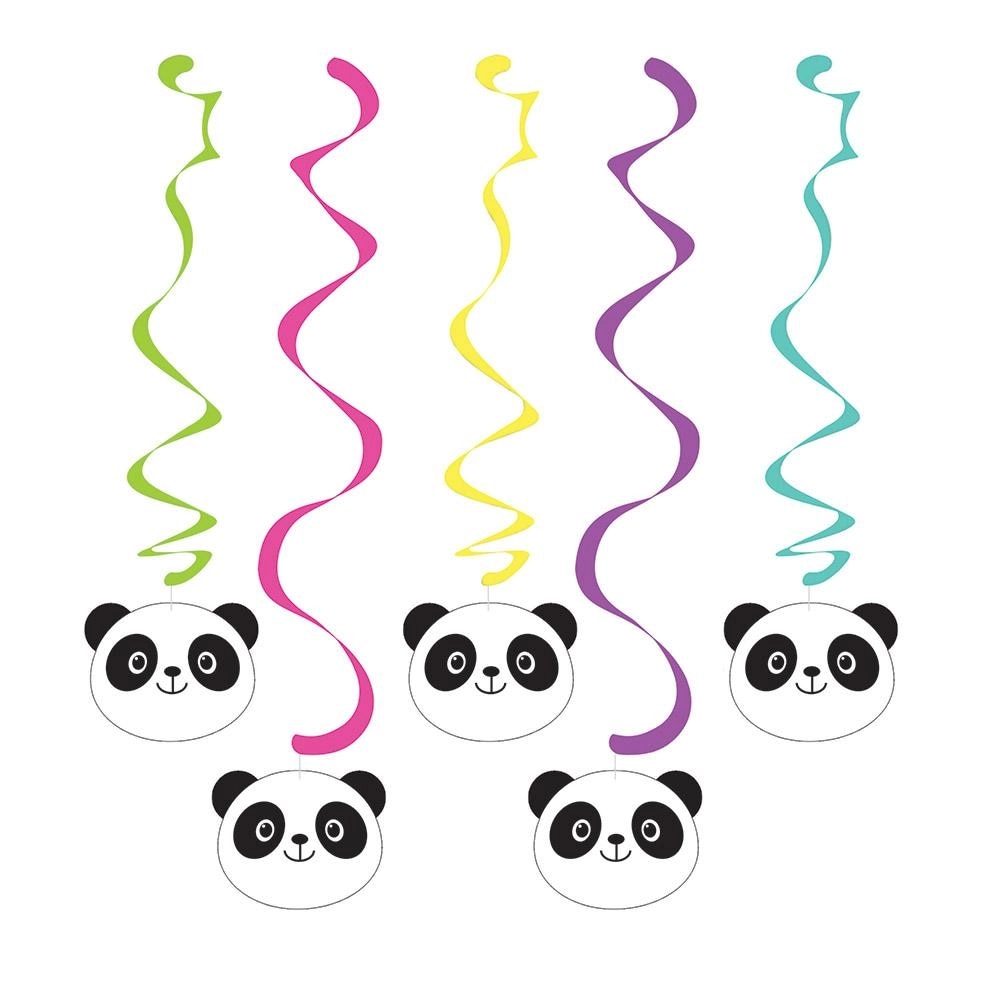 Party Zone Panda Monium Dizzy Danglers - 5 pcs
