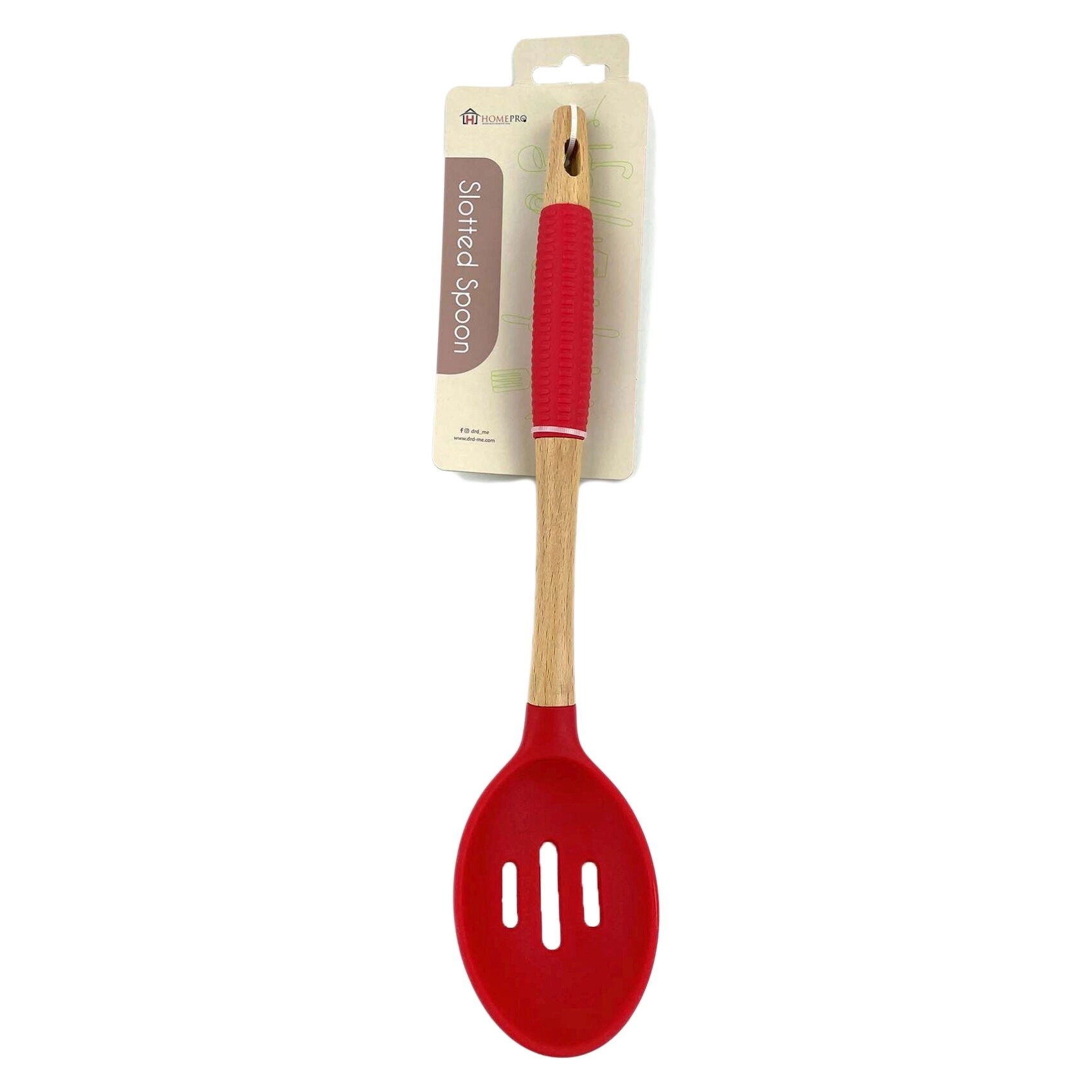 Silicone Head Slotted Spoon