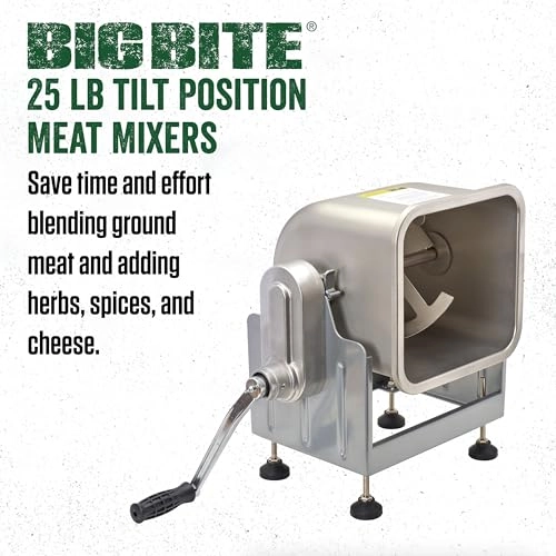 Big Bite Tilt Meat Mixer - 25LB Stainless Steel