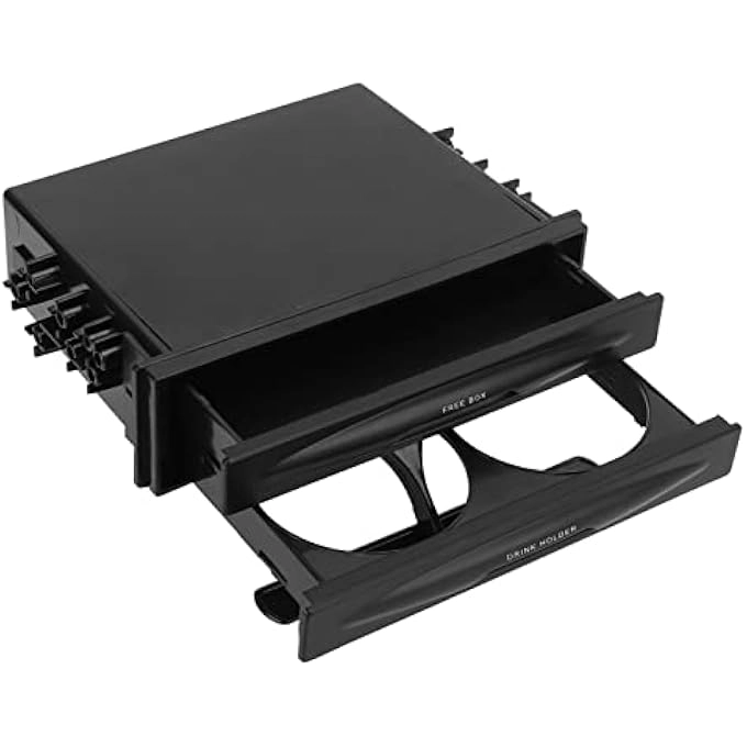 SIXRUN Single Din Car Radio Storage Box - 2 Layer Universal Fit