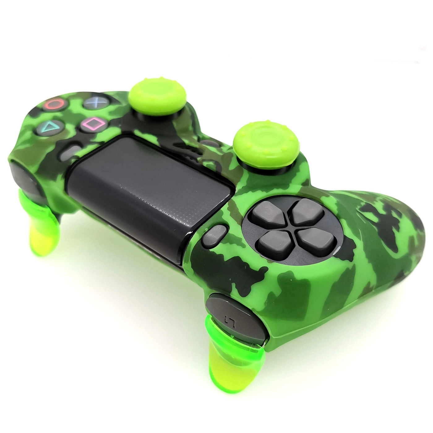 Silicone Skin Cover for Ps4 Controller - Green camouflag