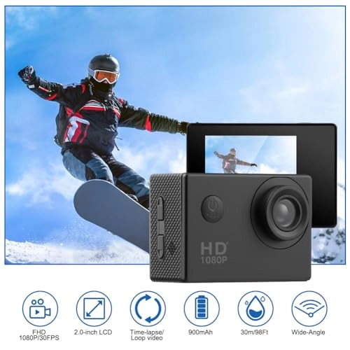 Action Camera - 32GB 1080P 30FPS