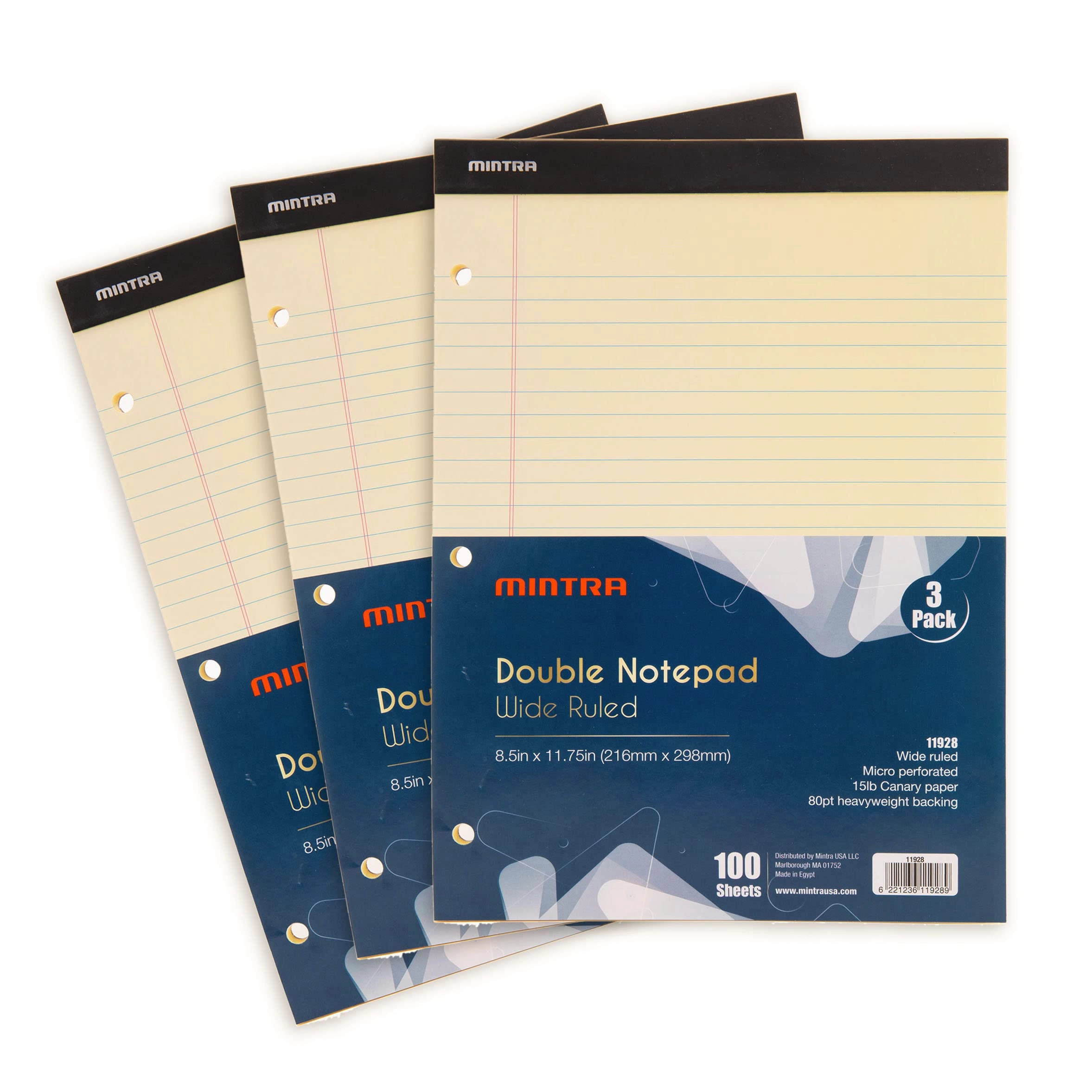 Canary Legal Pads 8.5"x11" Softcover - Lined 50 Pages