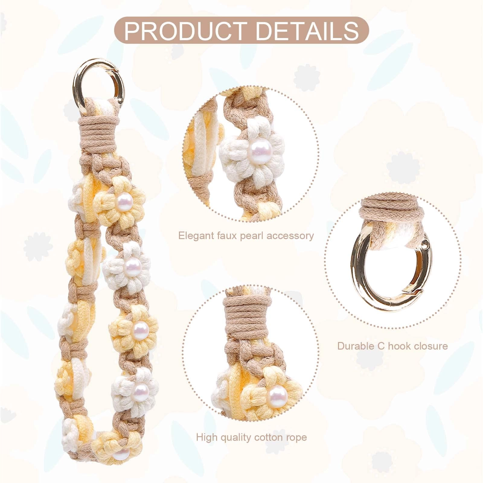 Boho Macrame Keychain - Car