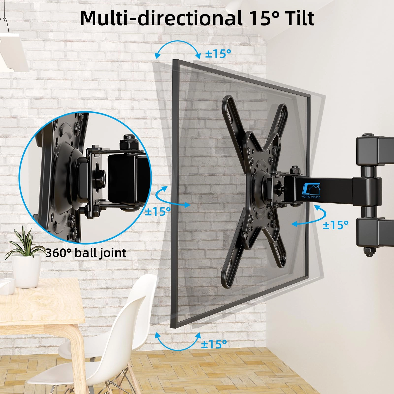 Full Motion TV Wall Mount Bracket - 20kg 17-42 Inch