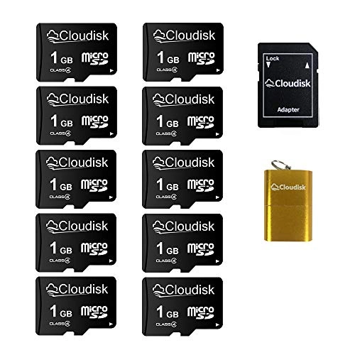 Cloudisk Micro SD Card - 1GB + SD Adapter + Card Reader