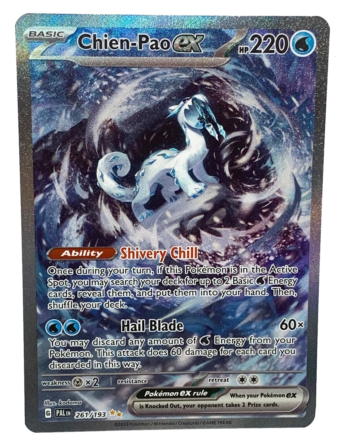 Pokémon Chien Pao ex 261/193