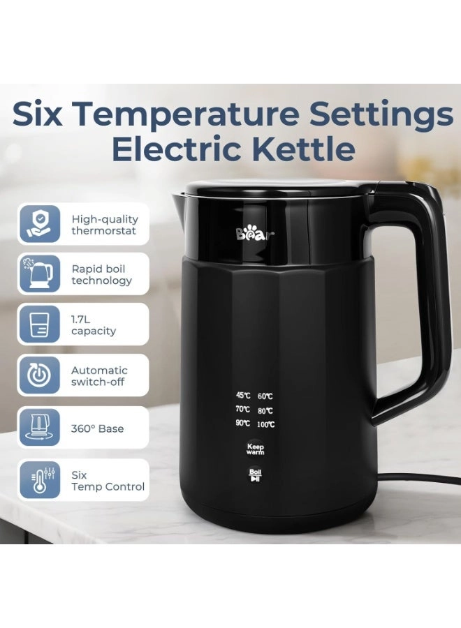 Temperature Control Stainless Steel Electric Kettle