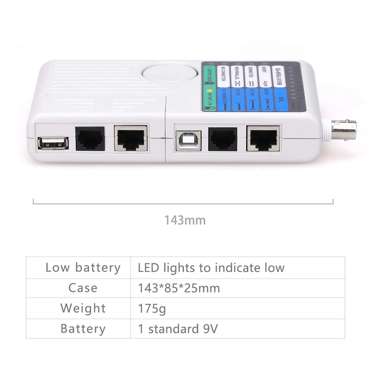 SC-8108 - Cat5 RJ45 STP UTP LAN Phone Coaxial Digital
