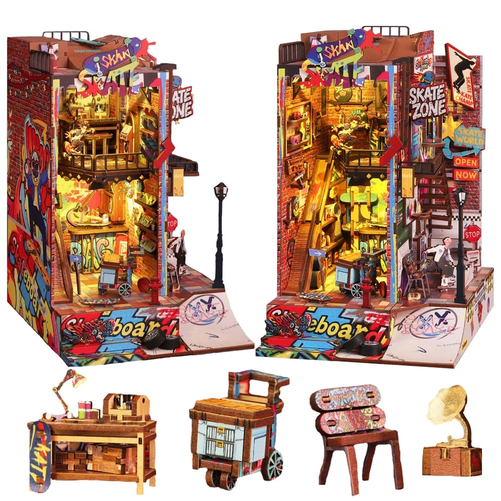 Miniature Wooden Dollhouse Furniture Kit - Creative Room 1:24