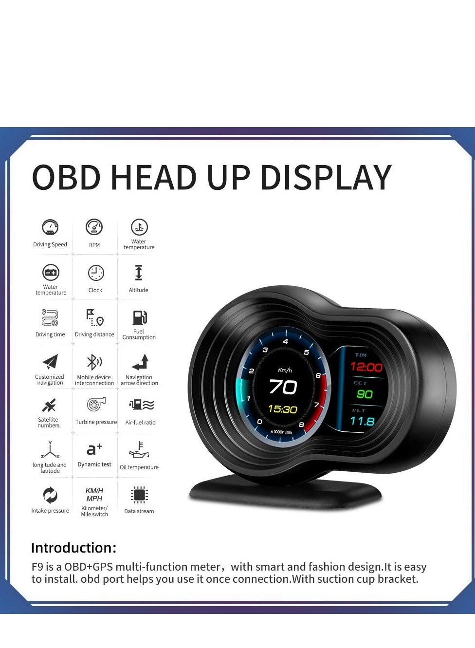 F9 - Heads Up Display Black
