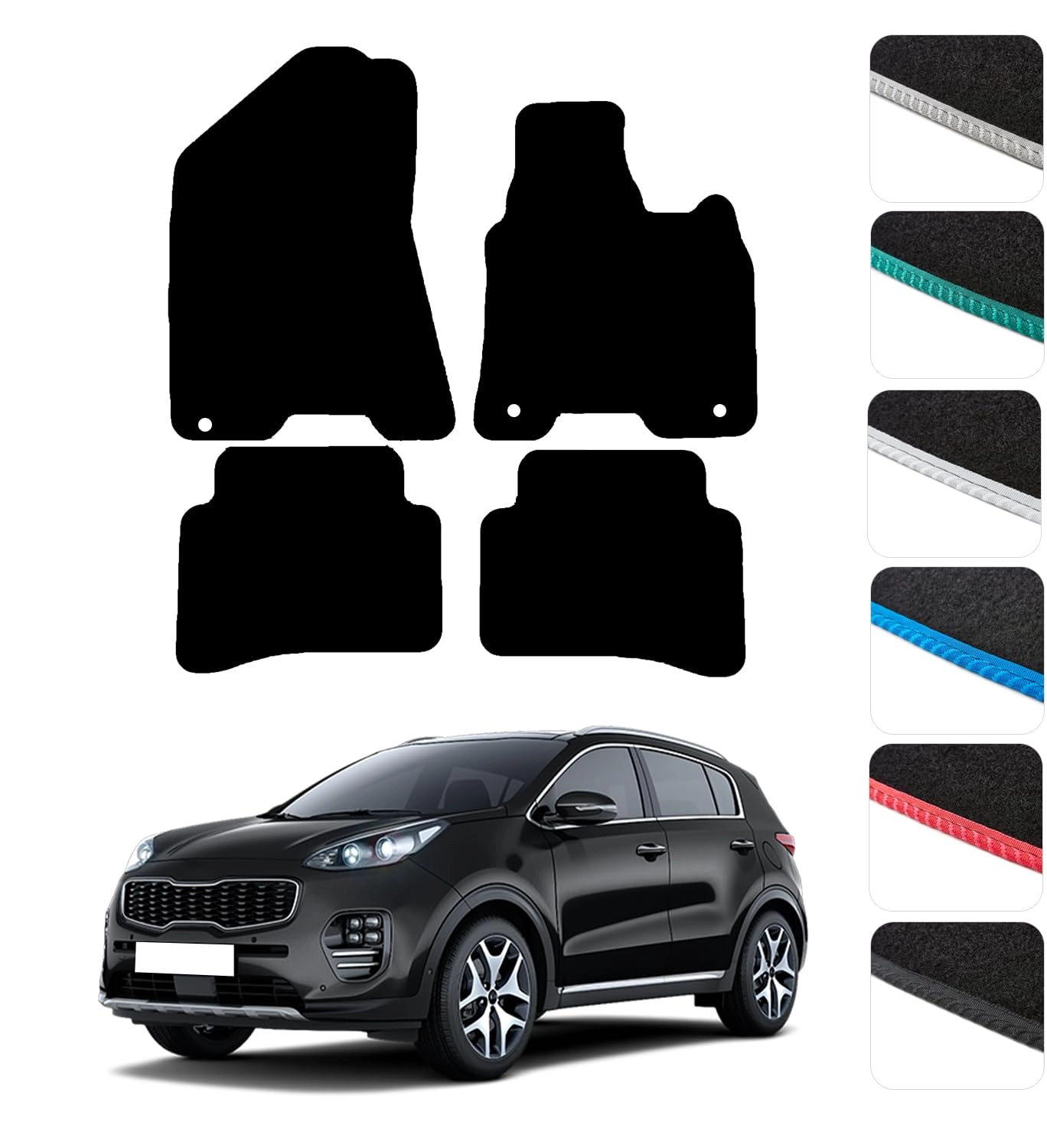 gcm Car Floor Mats for Kia Sportage - 2016-2021 Rear