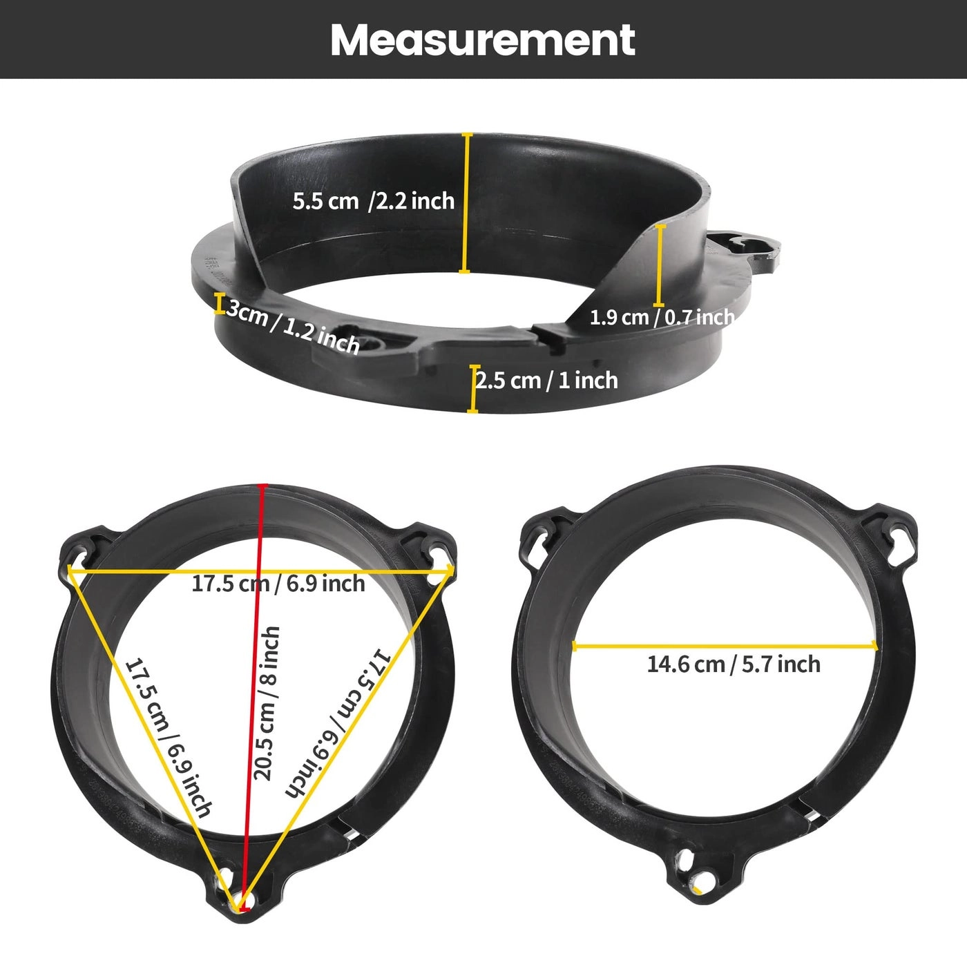 Door Speaker Adapter - 6.5/6.75 Inch